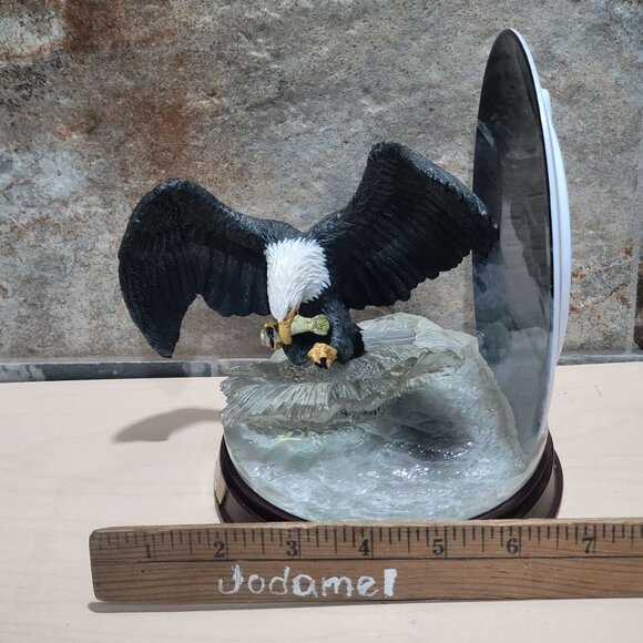 Bradford Exchange Decorative 3 D Plate Flying Eagle Figurine Power Play Force of - Picture 10 of 11